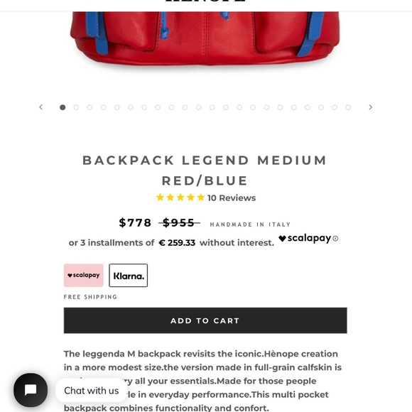 Hènope Leggenda M Backpack MEDIUM RED/BLUE - Picture 16 of 16